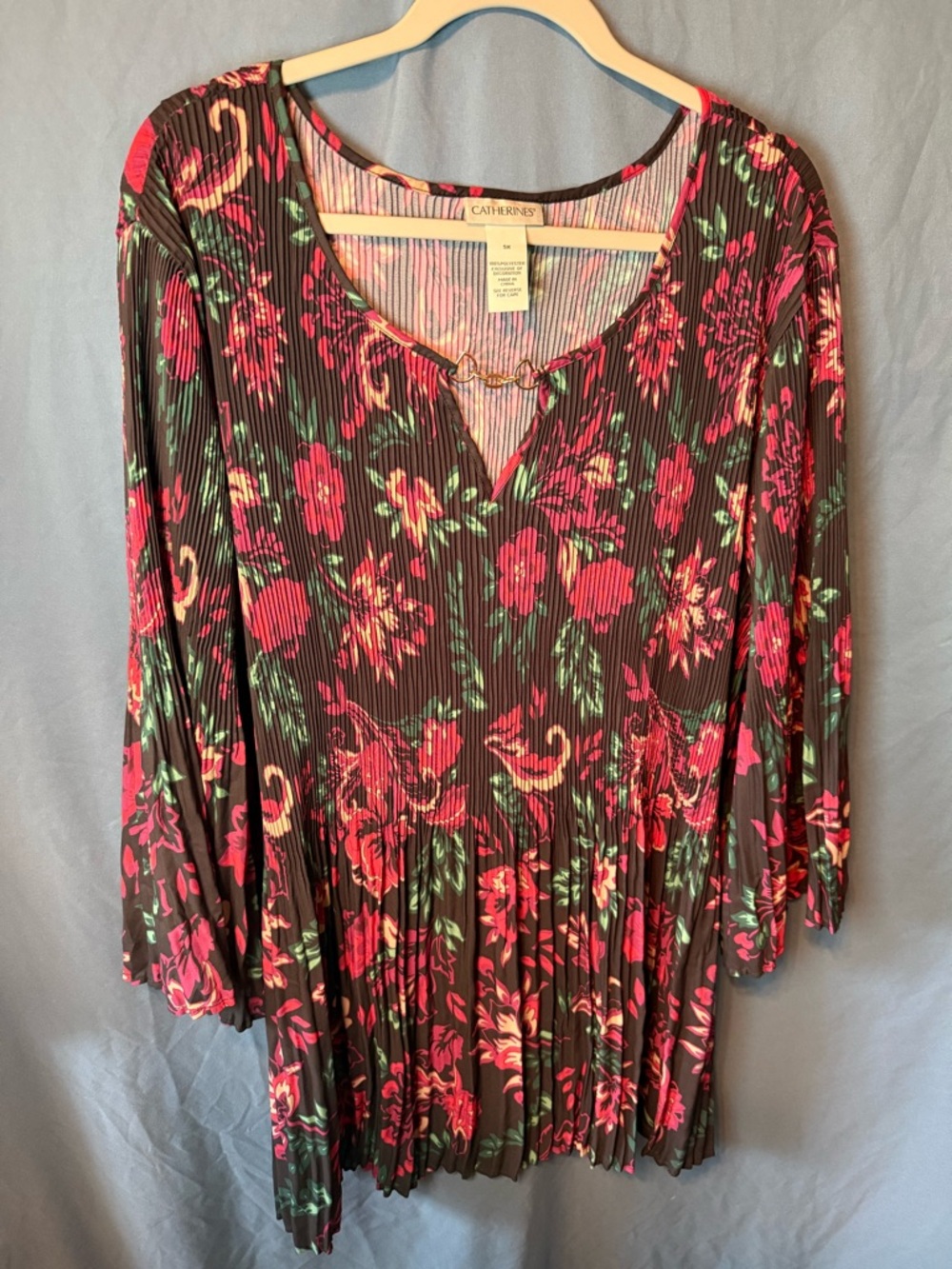 Catherines Pleated Floral Tunic